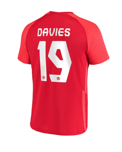 Kanada Alphonso Davies #19 Hemmatröja Män VM 2022 Kortärmad