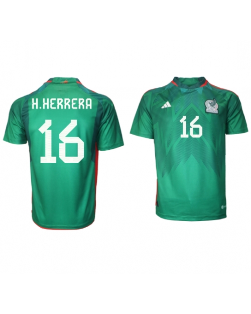 Mexiko Hector Herrera #16 Hemmatröja Män VM 2022 Kortärmad