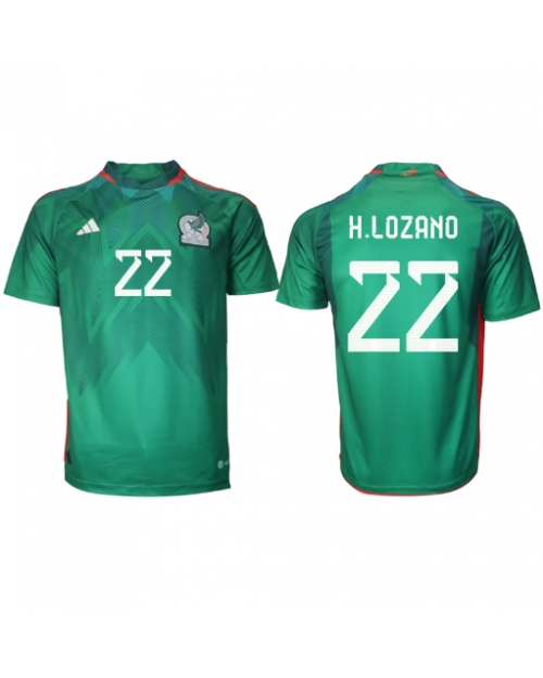 Mexiko Hirving Lozano #22 Hemmatröja Män VM 2022 Kortärmad