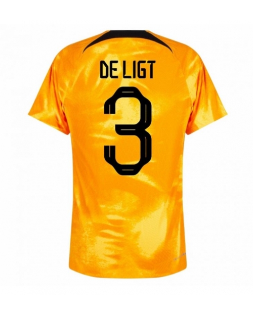 Nederländerna Matthijs de Ligt #3 Hemmatröja Män VM 2022 Kortärmad