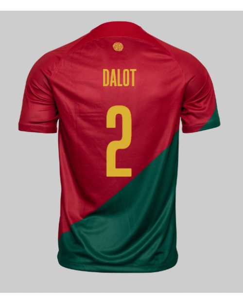 Portugal Diogo Dalot #2 Hemmatröja Män VM 2022 Kortärmad