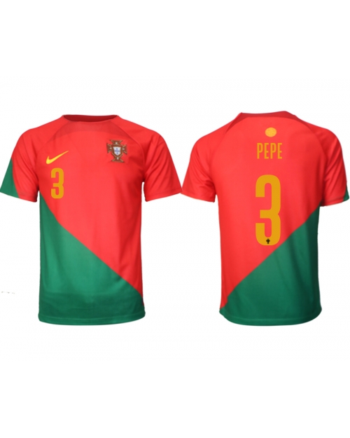 Portugal Pepe #3 Hemmatröja Män VM 2022 Kortärmad