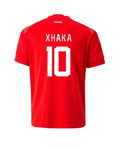 Schweiz Granit Xhaka #10 Hemmatröja Män VM 2022 Kortärmad