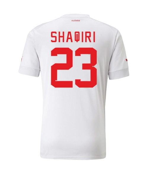 Schweiz Xherdan Shaqiri #23 Bortatröja Män VM 2022 Kortärmad
