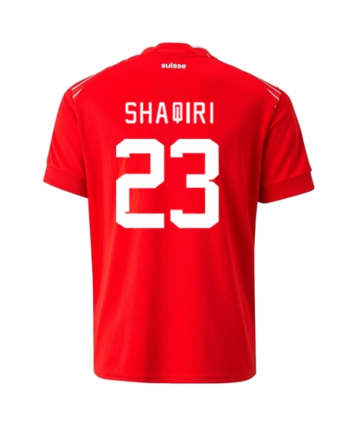 Schweiz Xherdan Shaqiri #23 Hemmatröja Män VM 2022 Kortärmad