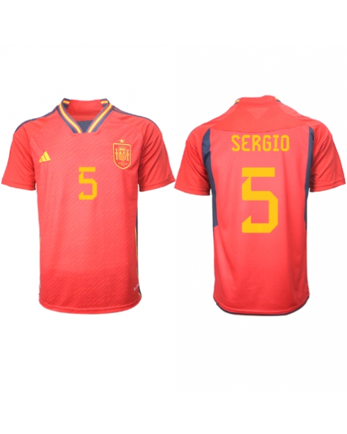 Spanien Sergio Busquets #5 Hemmatröja Män VM 2022 Kortärmad