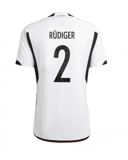 Tyskland Antonio Rudiger #2 Hemmatröja Män VM 2022 Kortärmad