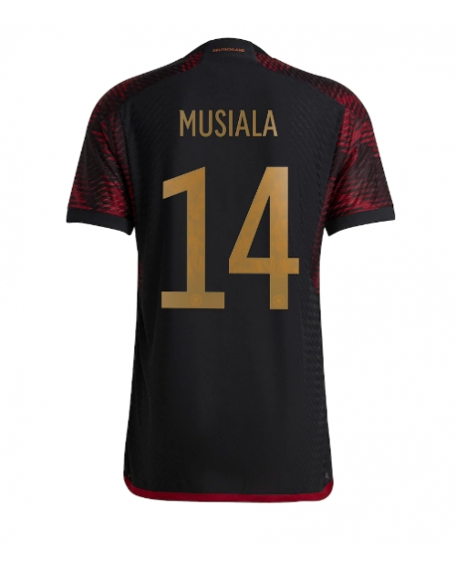 Tyskland Jamal Musiala #14 Bortatröja Män VM 2022 Kortärmad